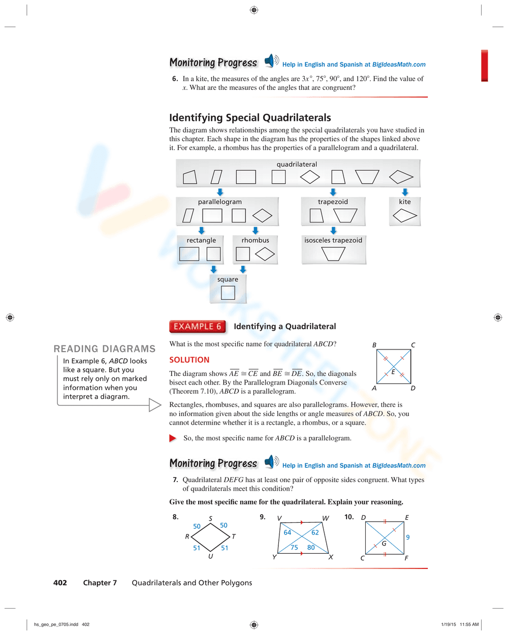 Properties of Trapezoids and Kites - Page 6