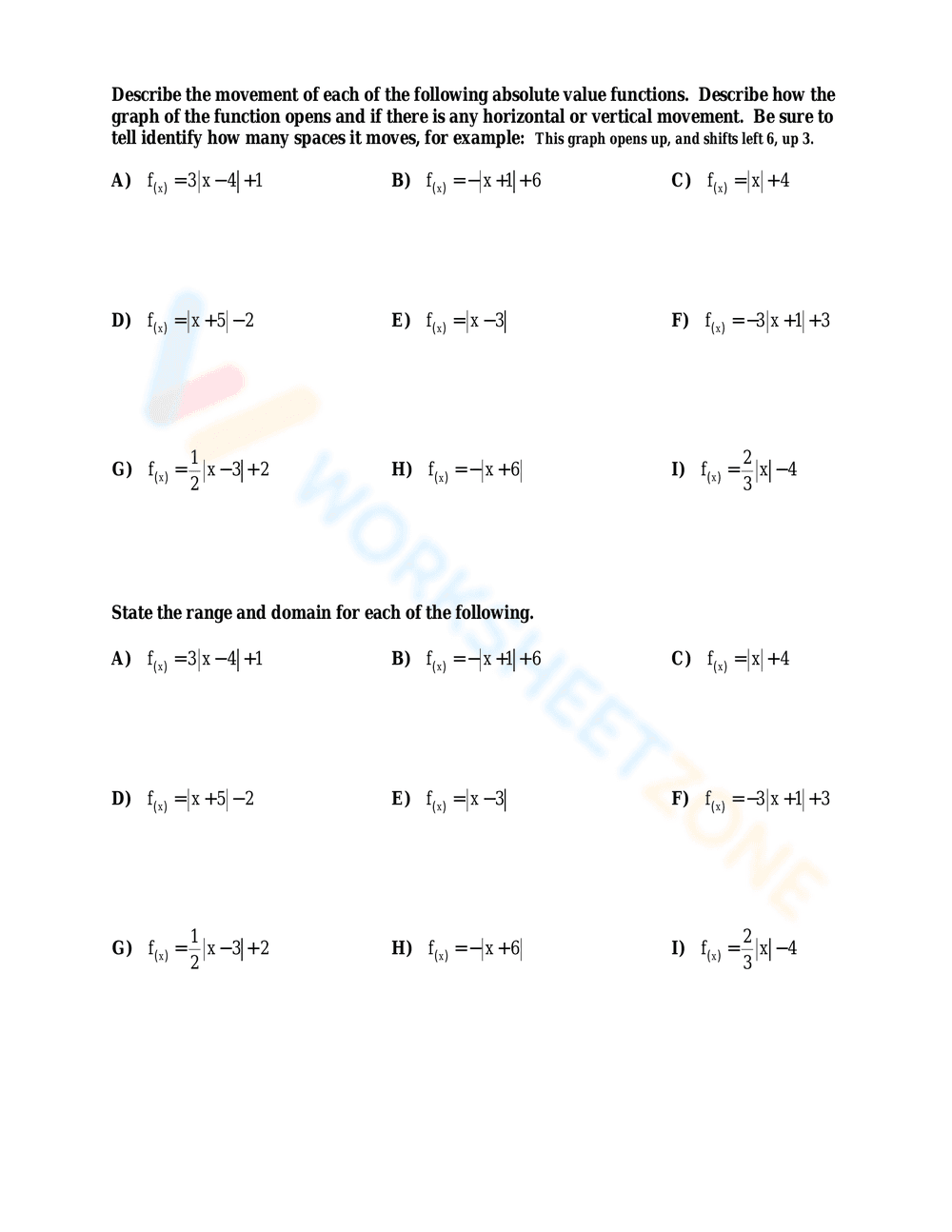 Absolute Value Functions - Page 5