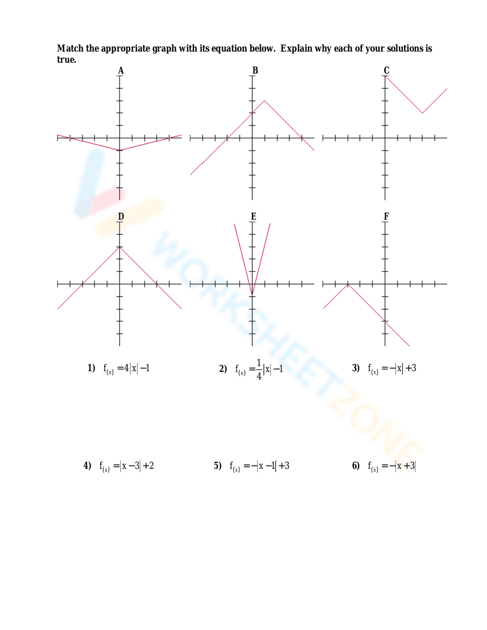 Absolute Value Functions - Page 7