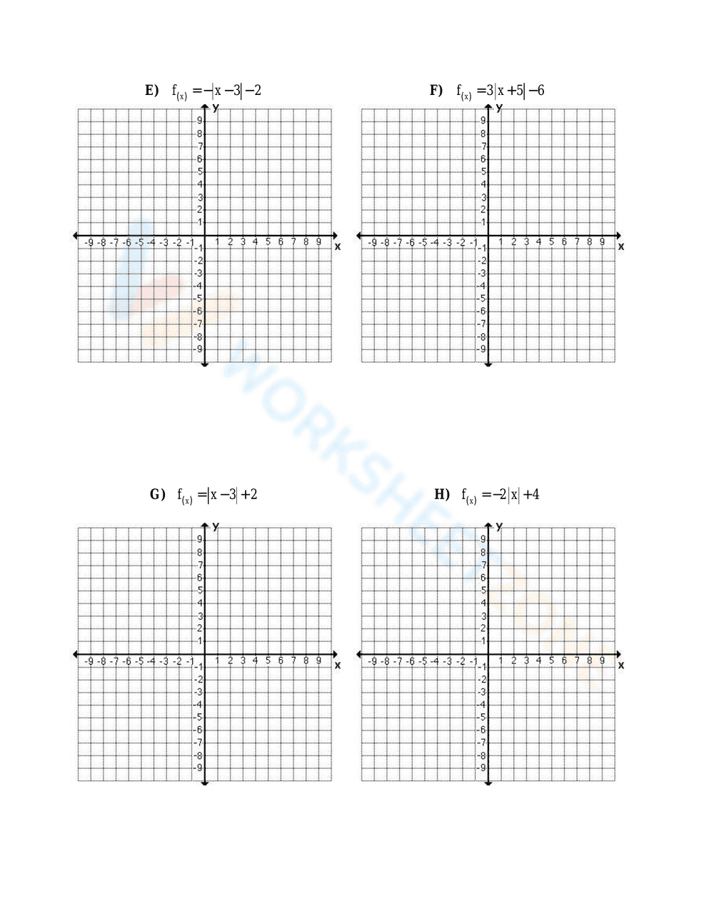 Absolute Value Functions - Page 9