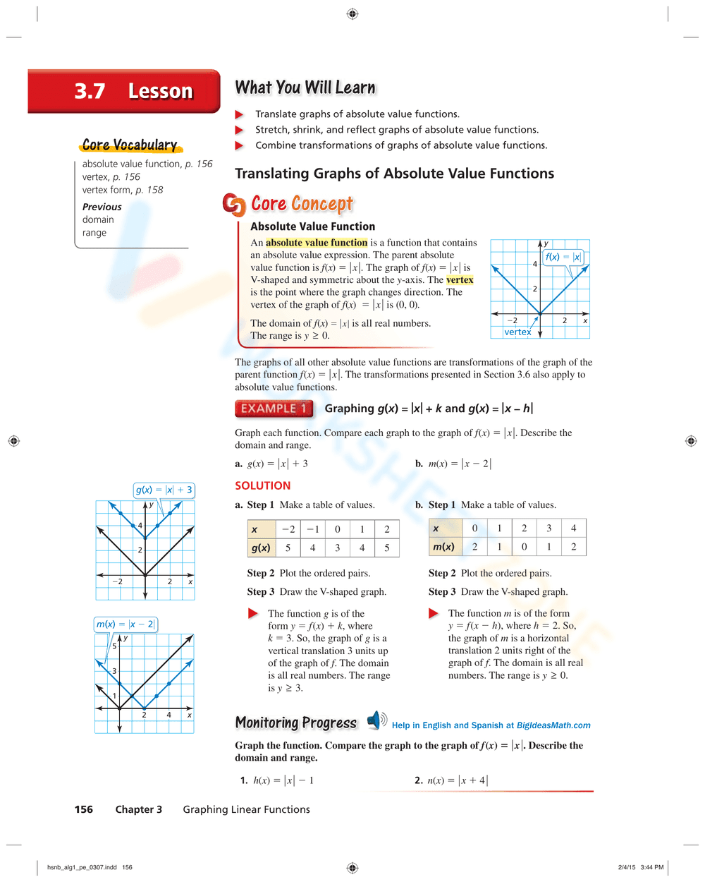 Graph Absolute Value Functions - Page 2