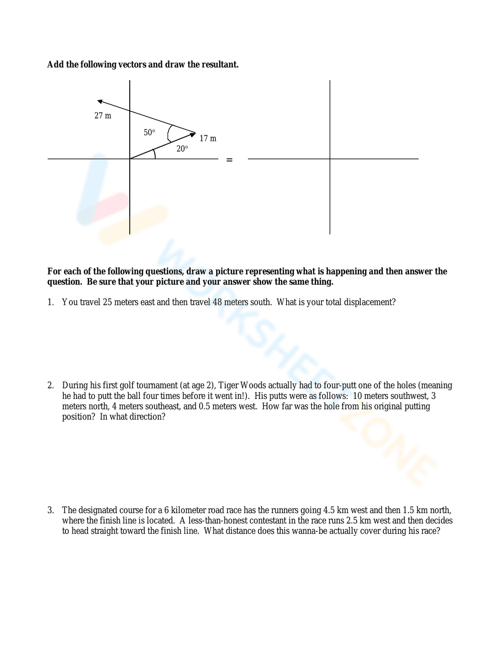 Vector Addition Worksheet - Page 2