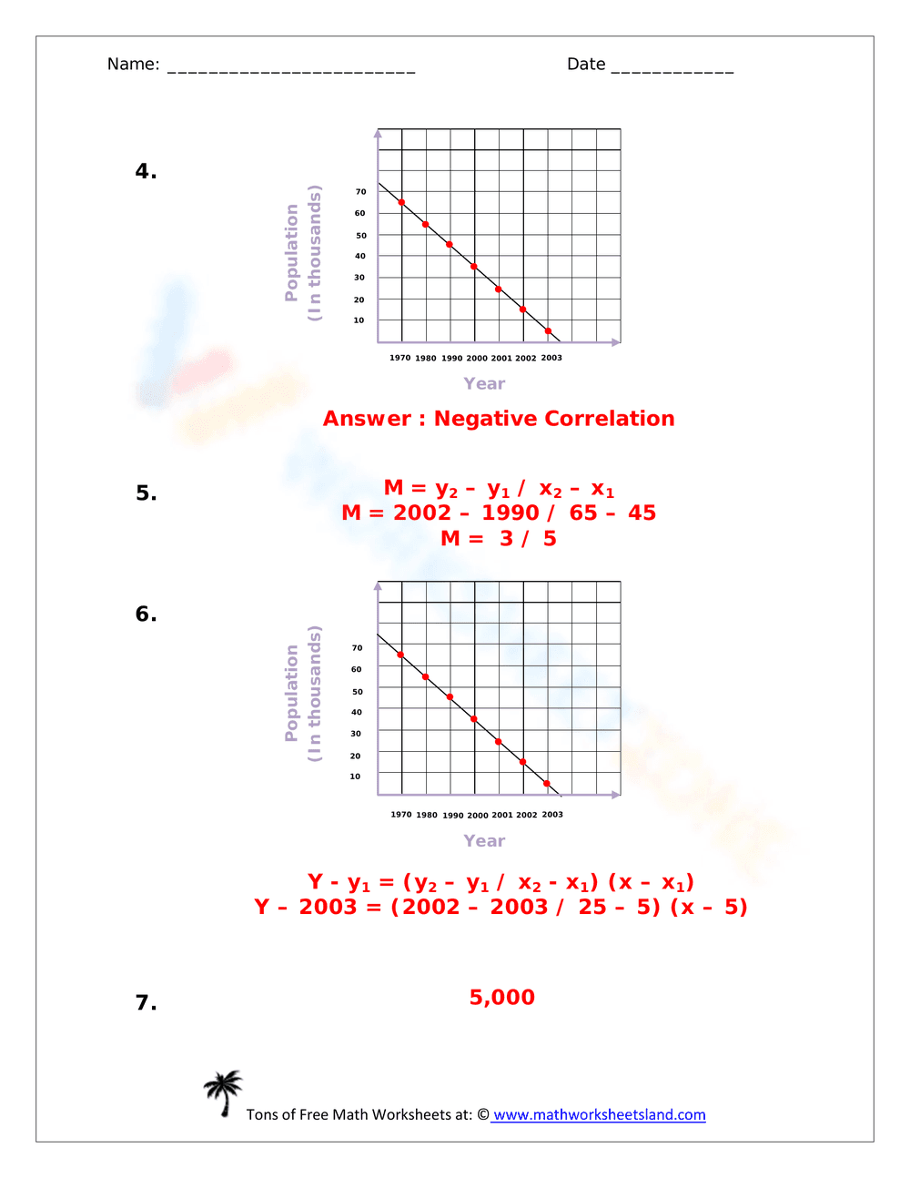 Scatter Plots and Line of Best Fit Worksheet - Page 2