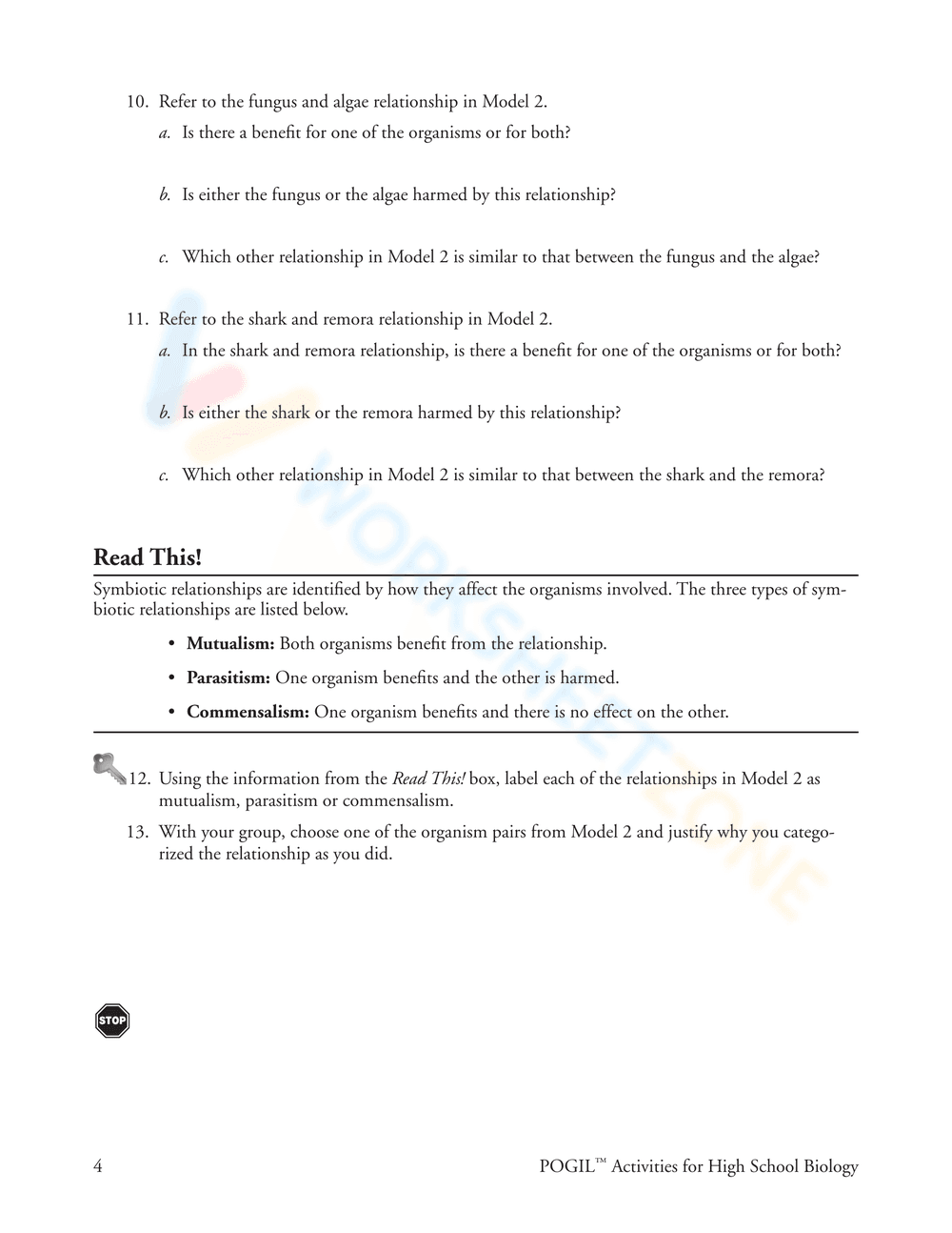 Ecological Relationships: Updated Worksheet - Page 4