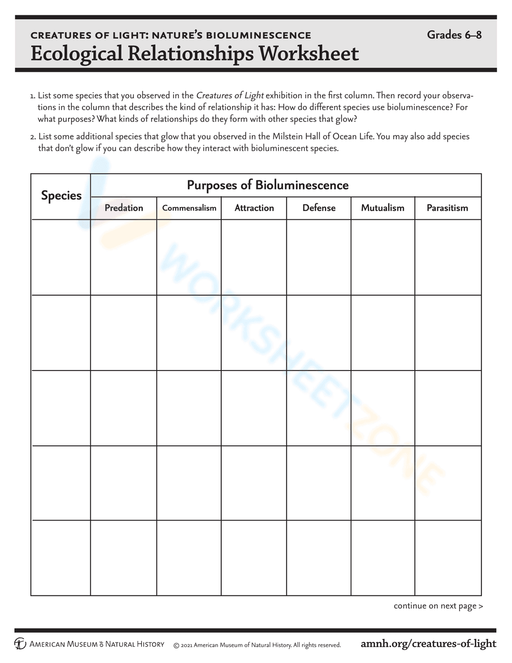 Exploring Ecological Relationships - Page 1