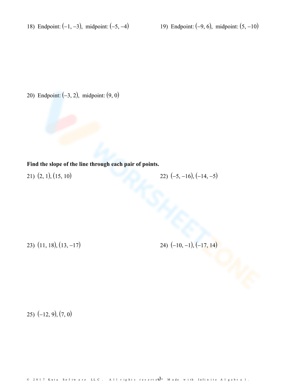 Master Distance, Midpoint, and Slope Formulas - Page 3