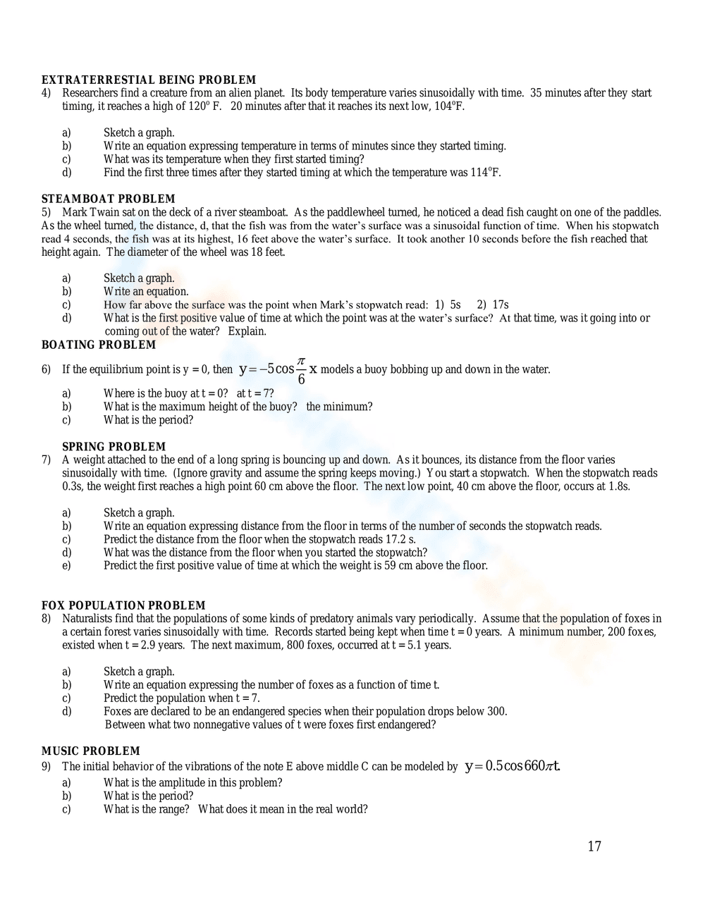 Graphing & Writing Sine and Cosine Functions - Page 16