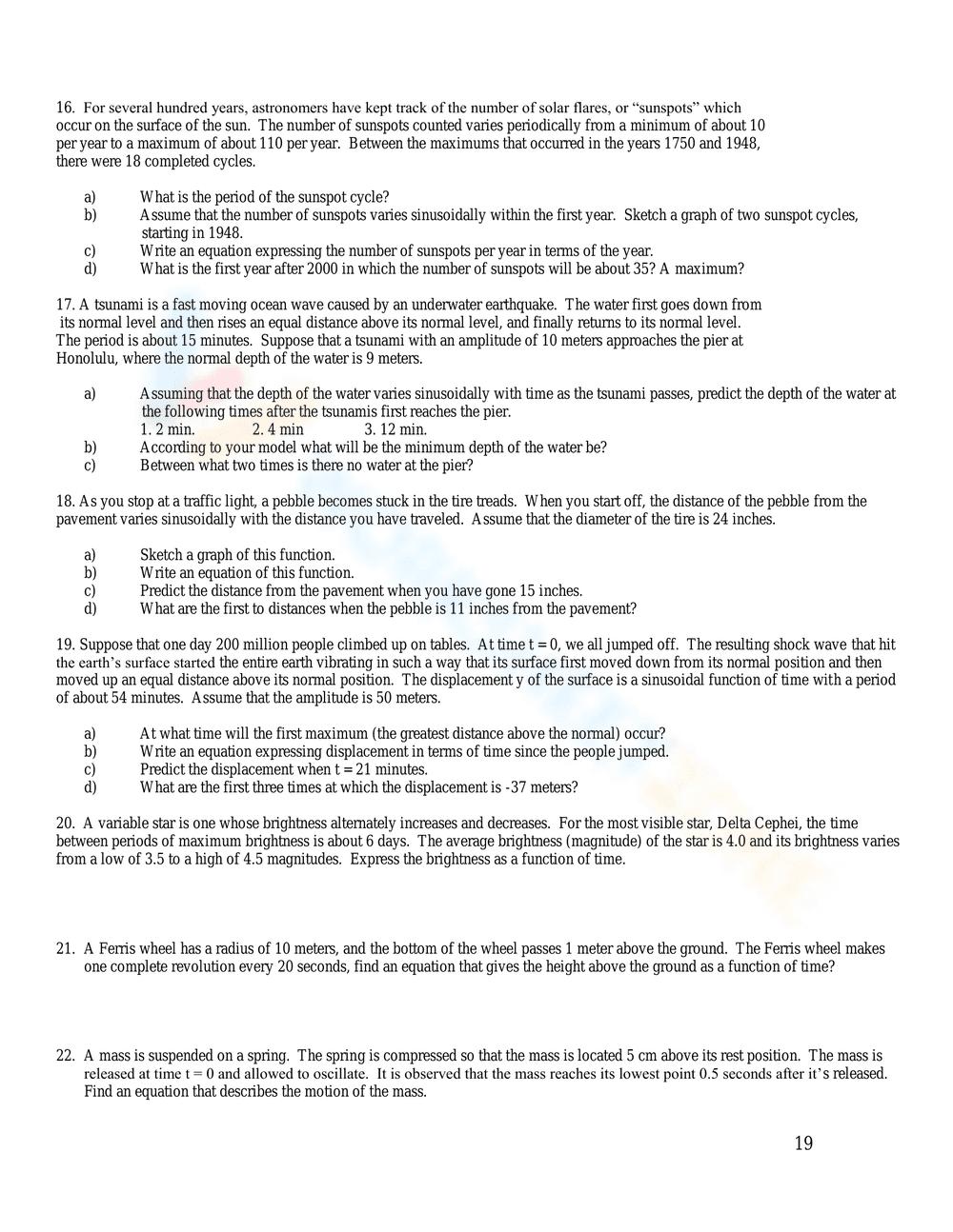 Graphing & Writing Sine and Cosine Functions - Page 18