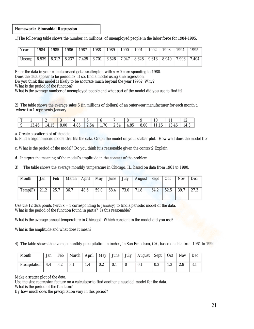 Graphing & Writing Sine and Cosine Functions - Page 20
