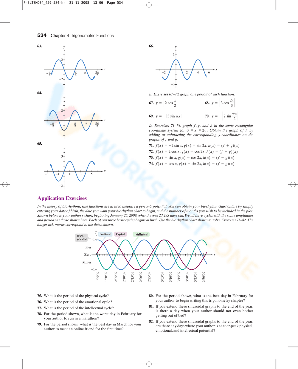 Graphs of Sine and Cosine Functions - Page 20