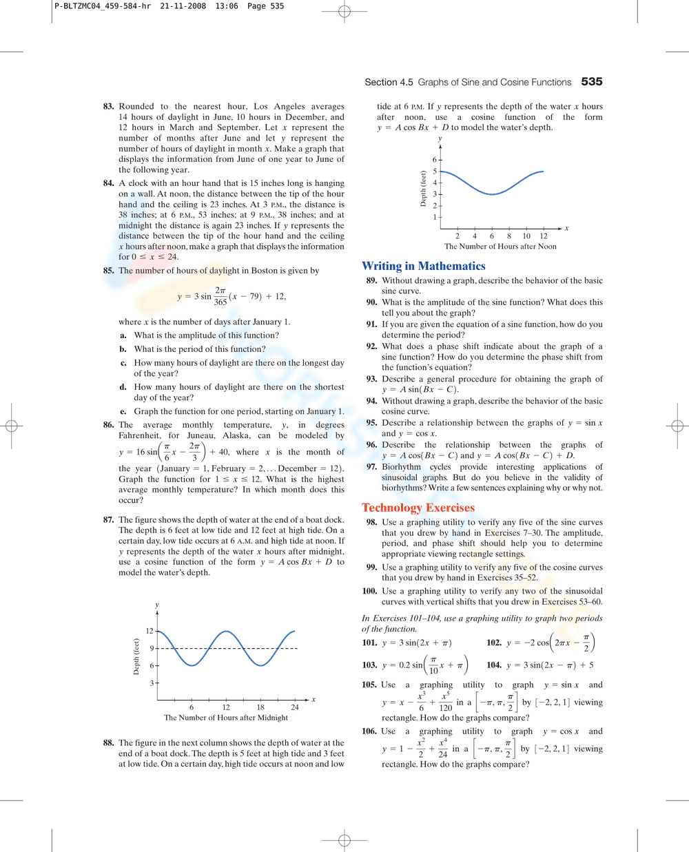Graphs of Sine and Cosine Functions - Page 21