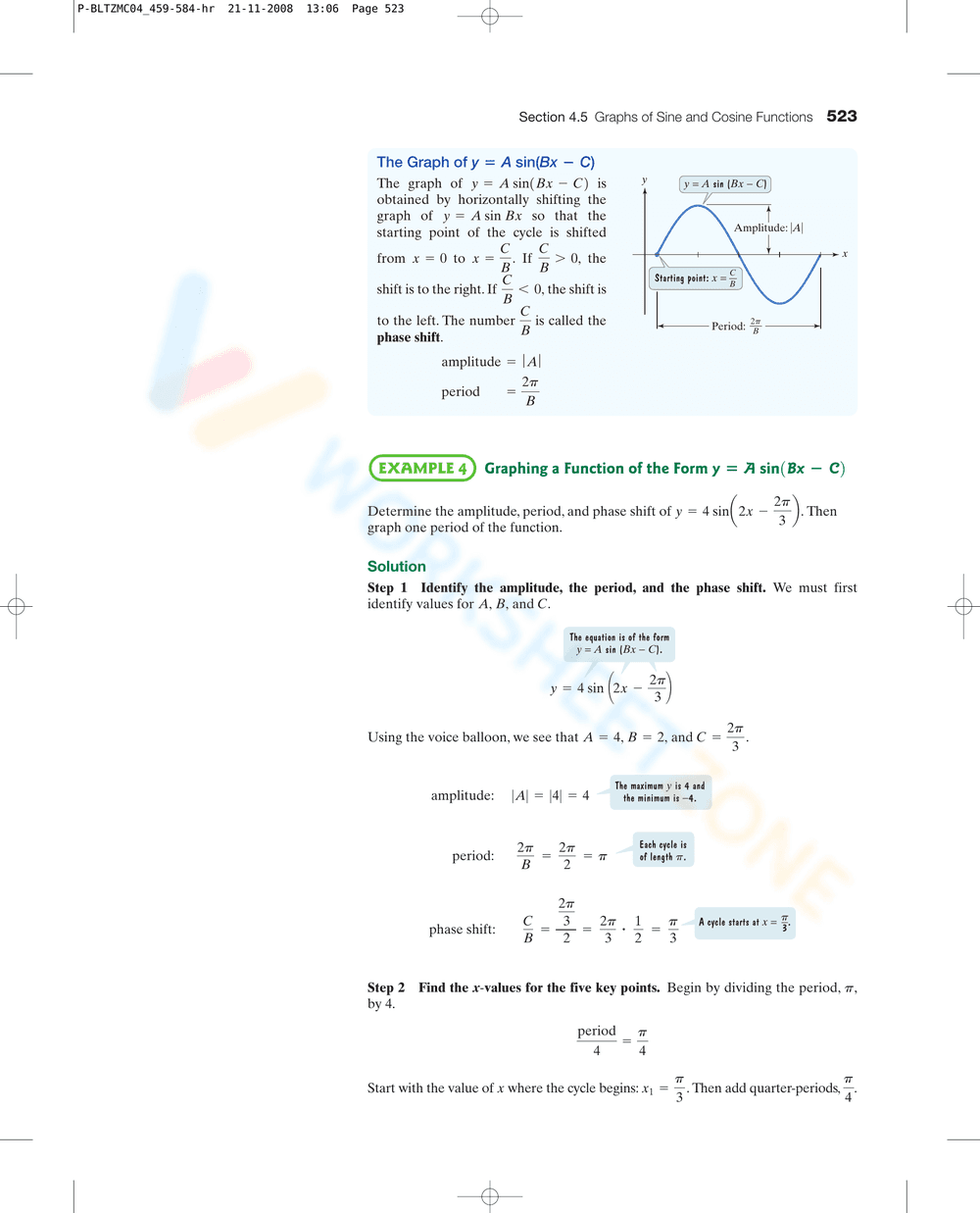 Graphs of Sine and Cosine Functions - Page 9