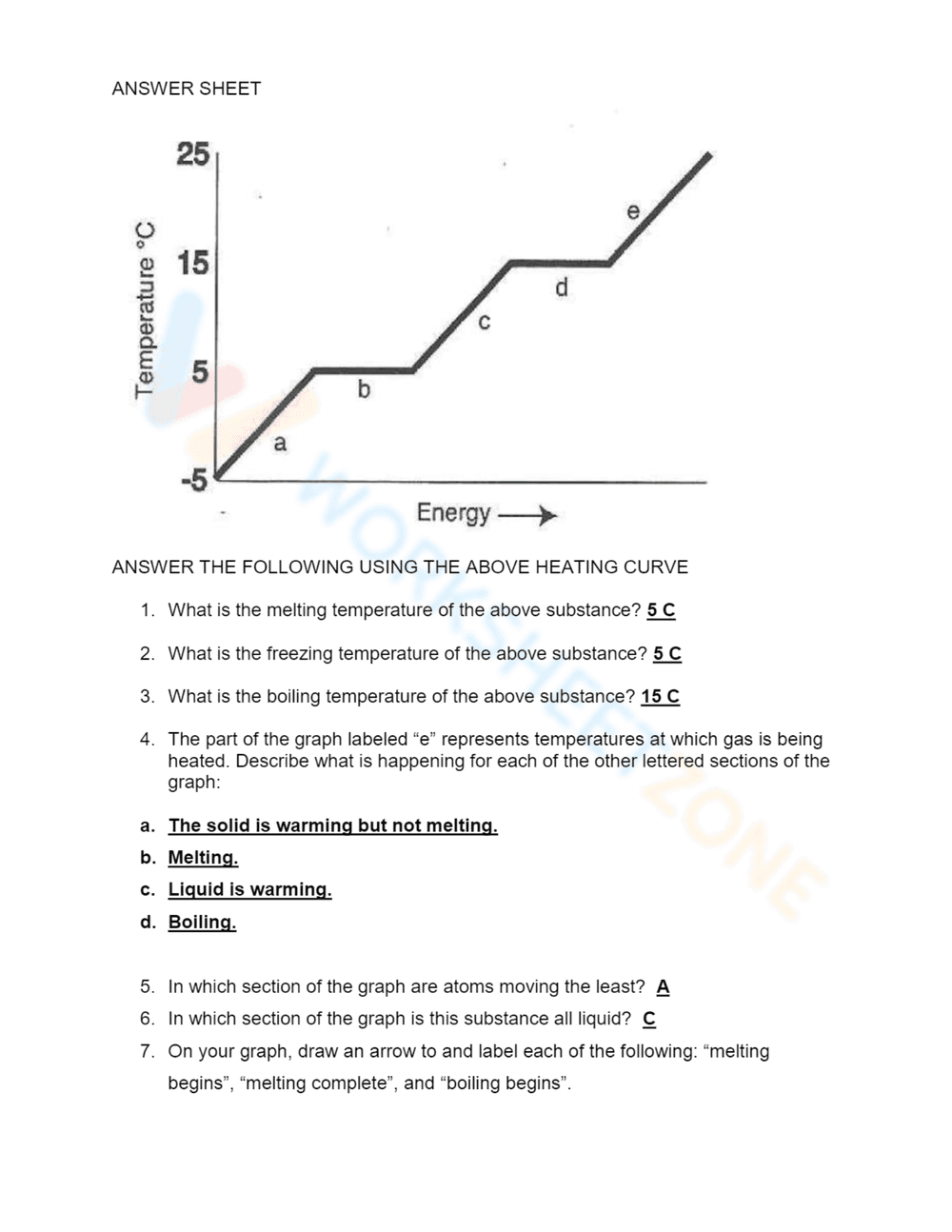 Heating Curve Homework Worksheet - Page 2