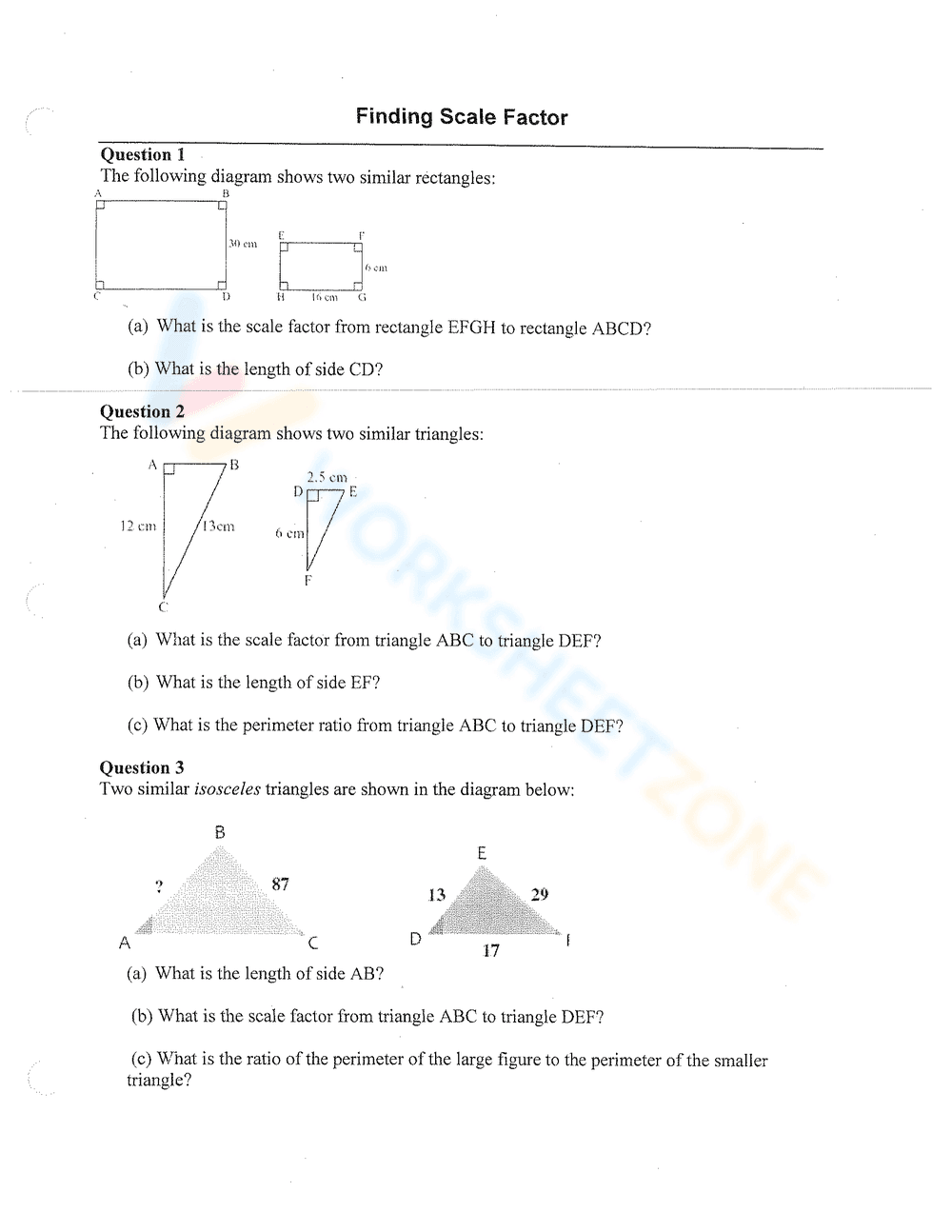 Updated Scale Factors Practice Worksheet - Page 3