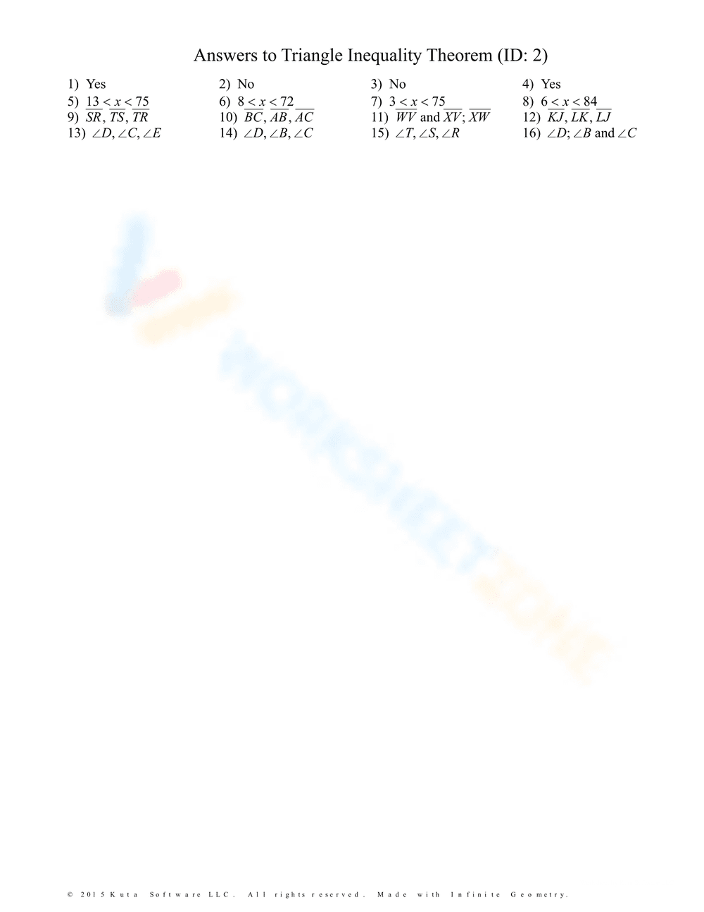 Triangle Inequality Theorem - Page 3
