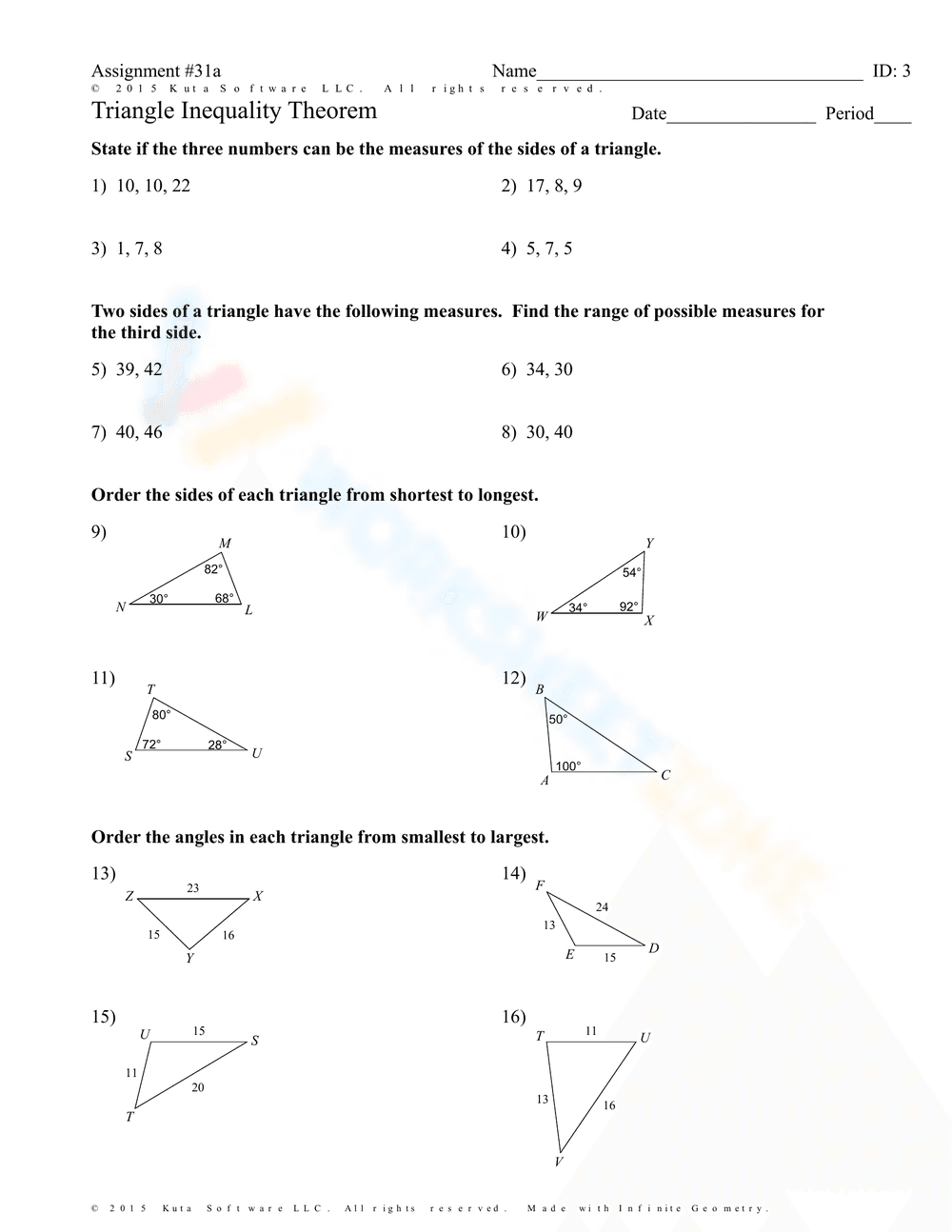 Triangle Inequality Theorem - Page 4
