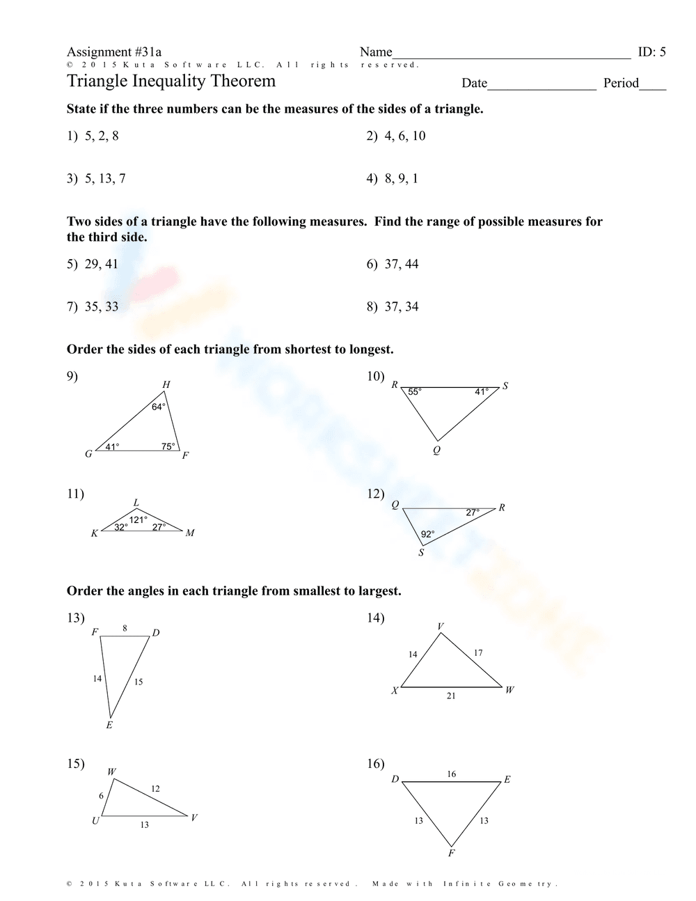 Triangle Inequality Theorem - Page 8