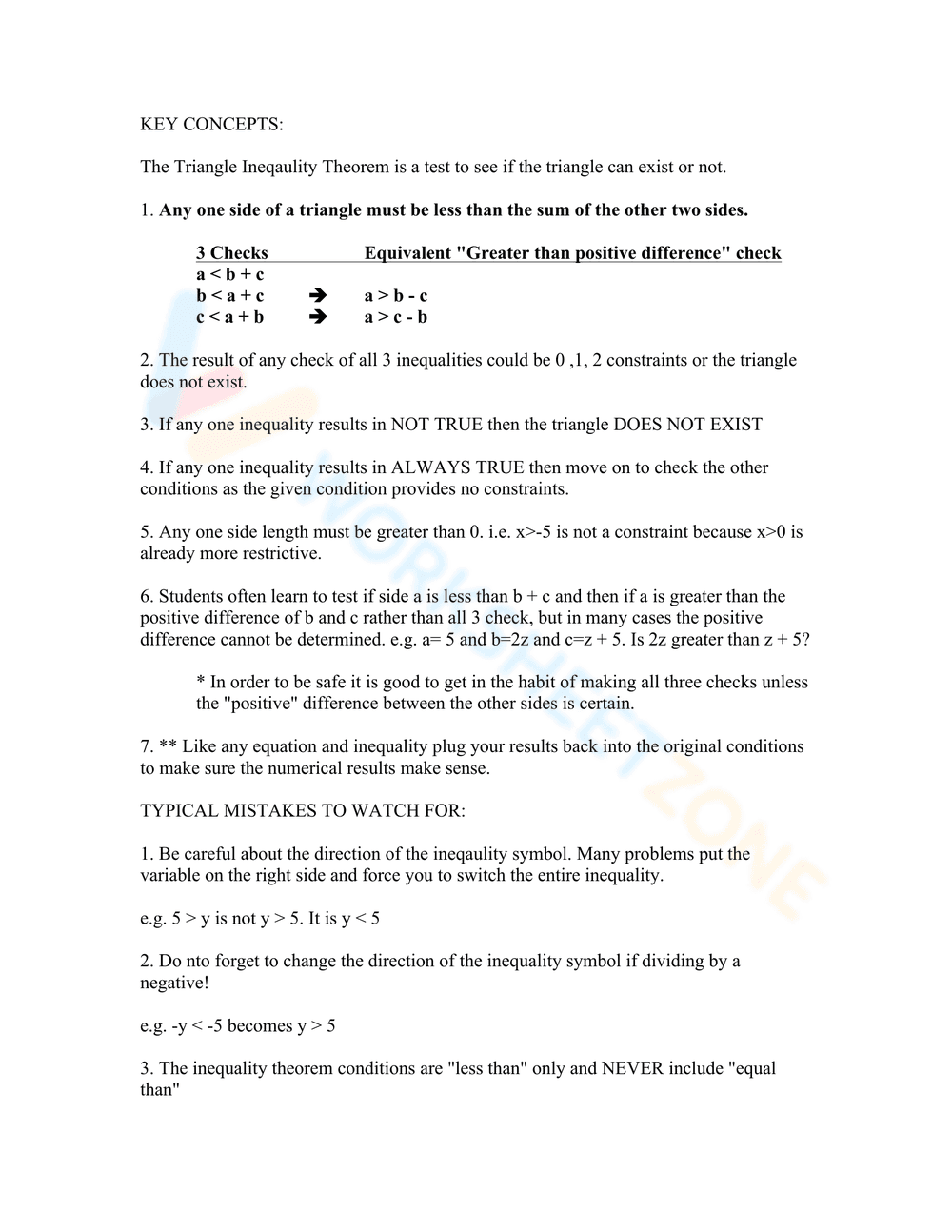 Triangle Inequality Theorem Practice - Page 5