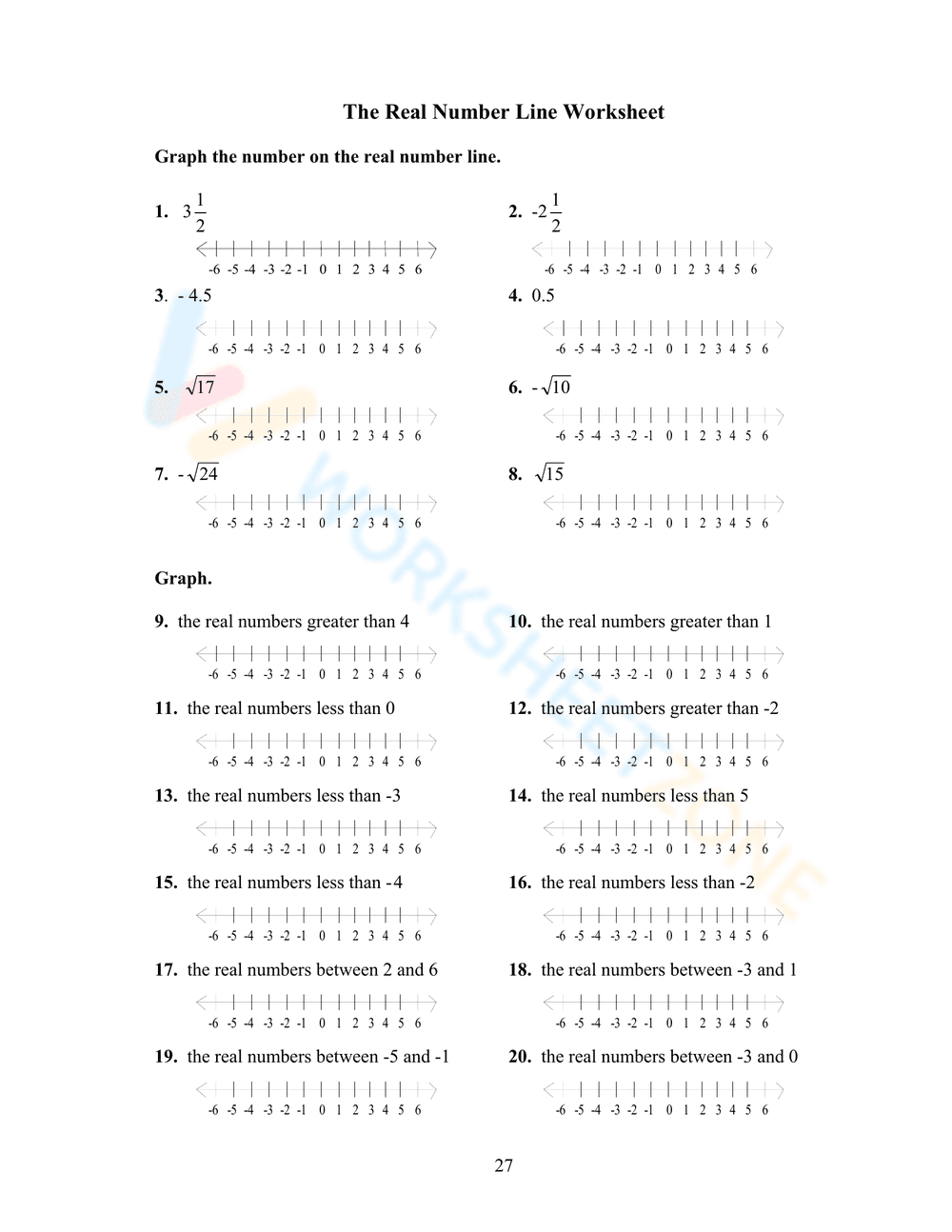 Sets of Numbers in the Real Number System - Page 5