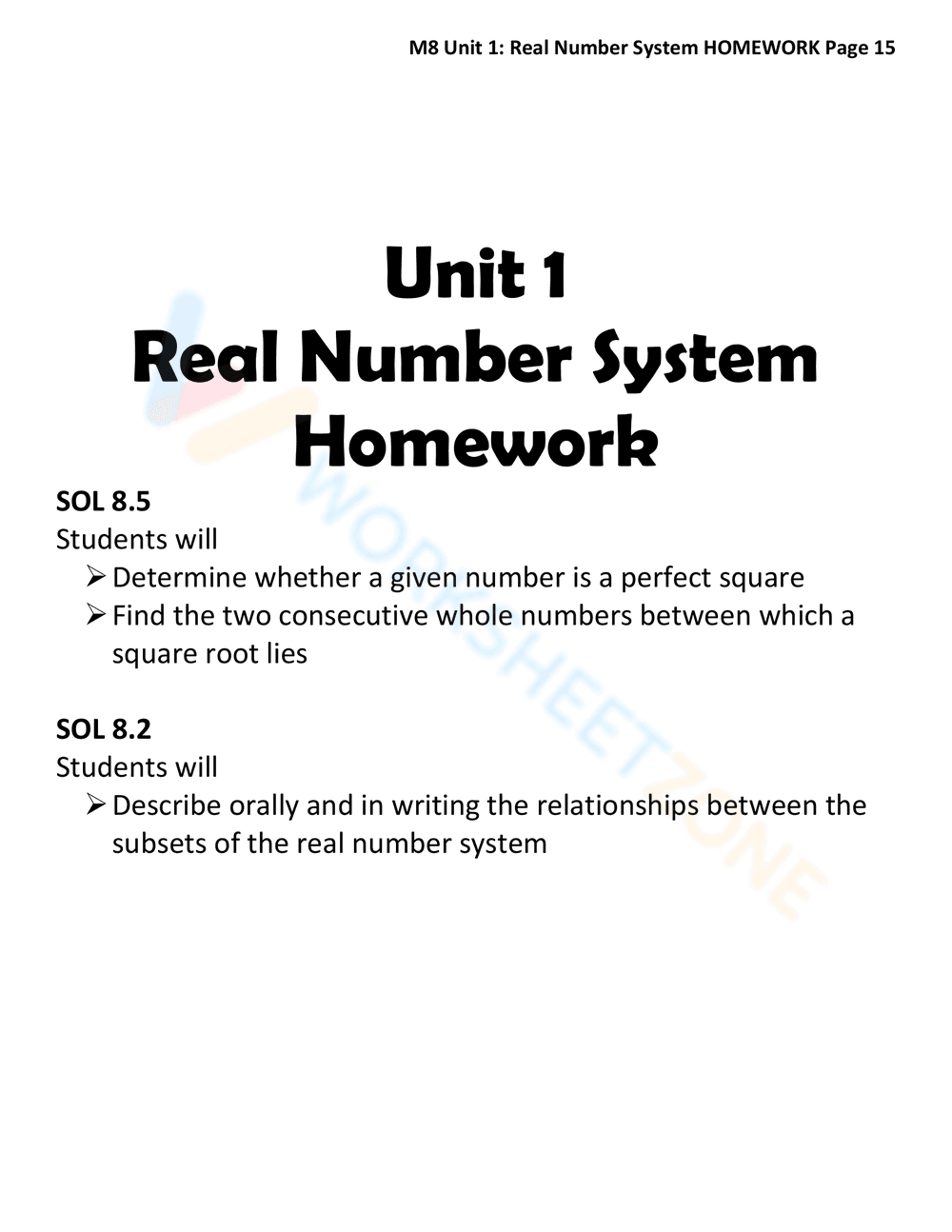 Updated Real Number System - Page 1