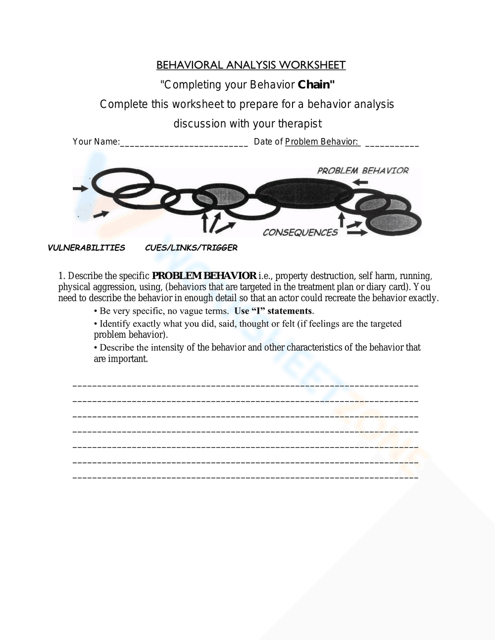 Updated Behavioral Analysis Worksheet - Page 1