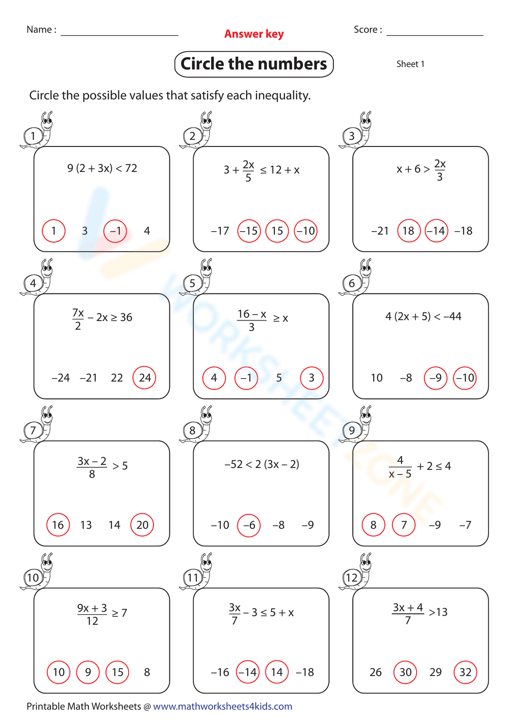 Identify Correct Inequality Solutions - Page 2