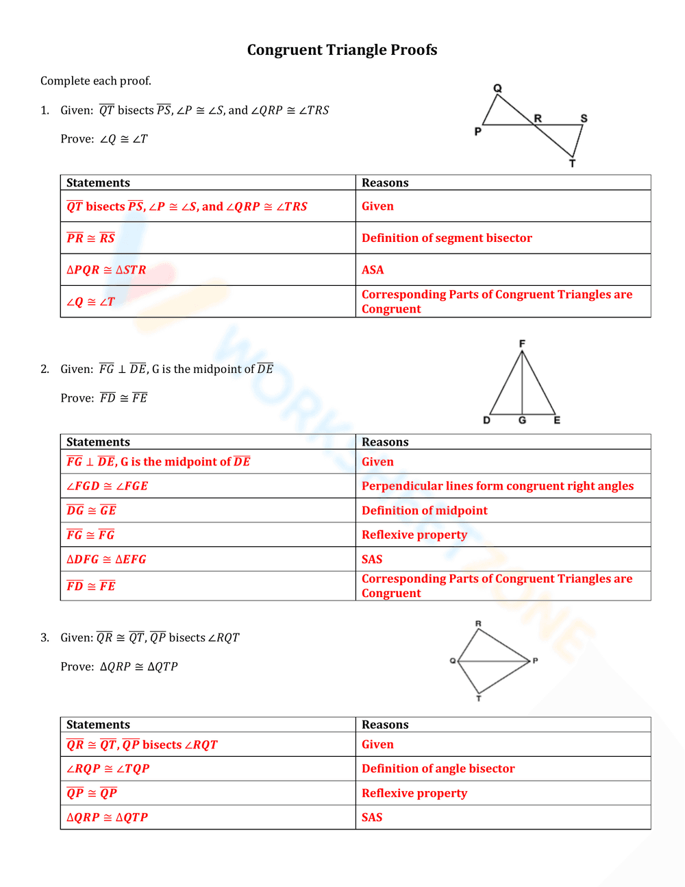Practice Proving Congruent Triangles - Page 3