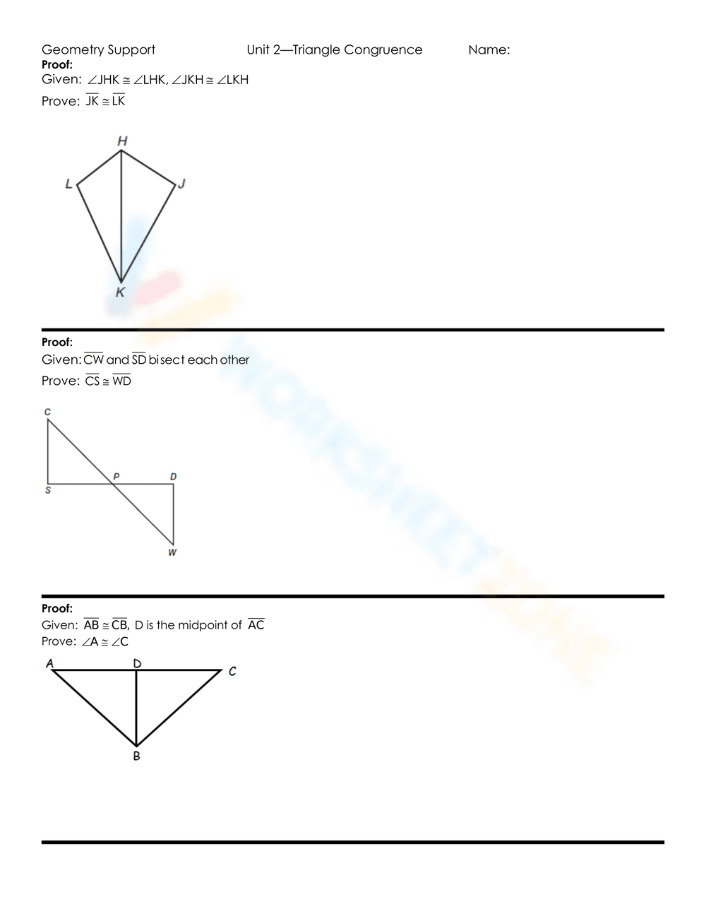 Practice Proving Triangle Congruence - Page 6