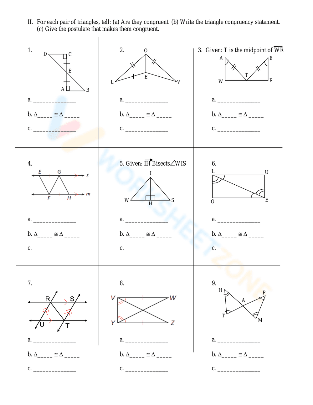 Triangle Congruence Practice Problems - Page 6