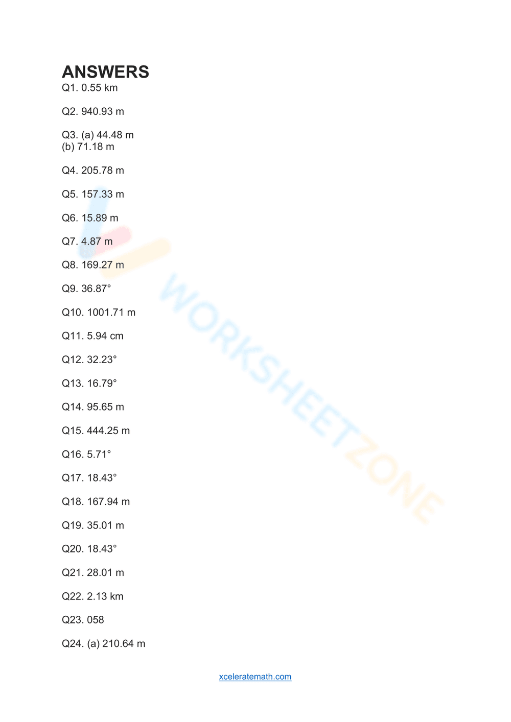 Trigonometry: Angles of Elevation and Depression Worksheet - Page 4