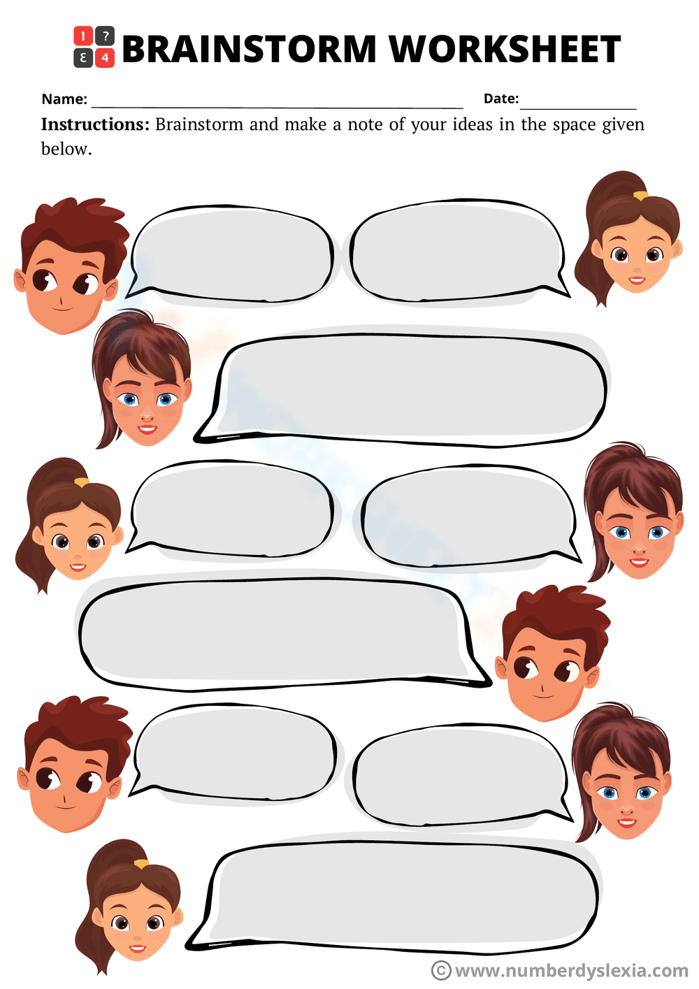 Brainstorm Worksheet 2: Generate Creative Ideas - Page 1