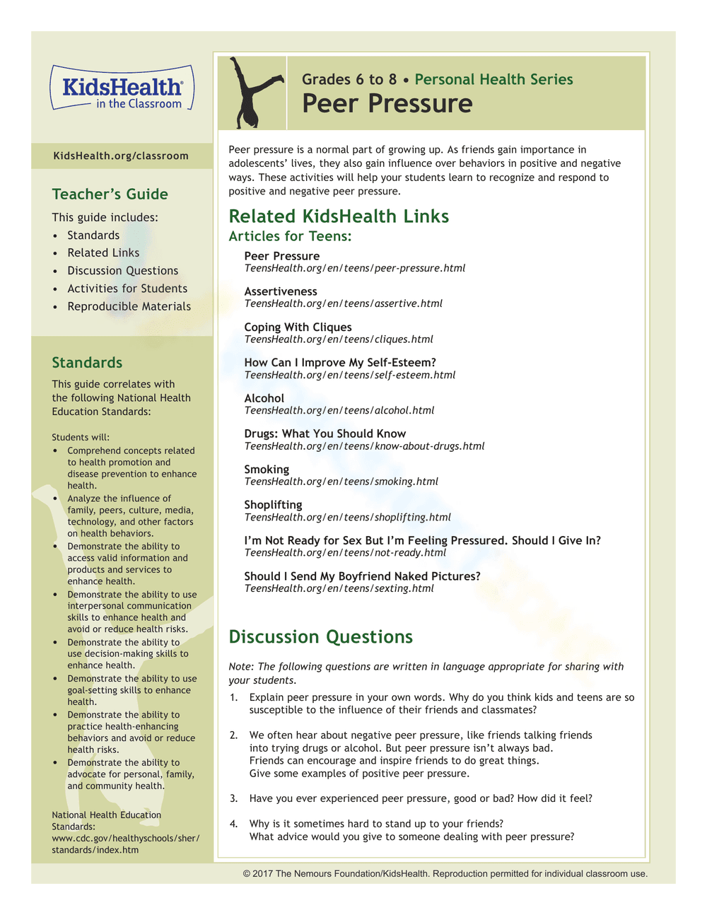 Navigating Peer Pressure: A Helpful Worksheet - Page 2