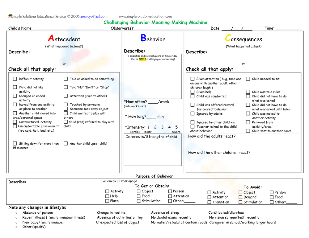 Understanding Challenging Behavior: Meaning Making Machine - Page 1
