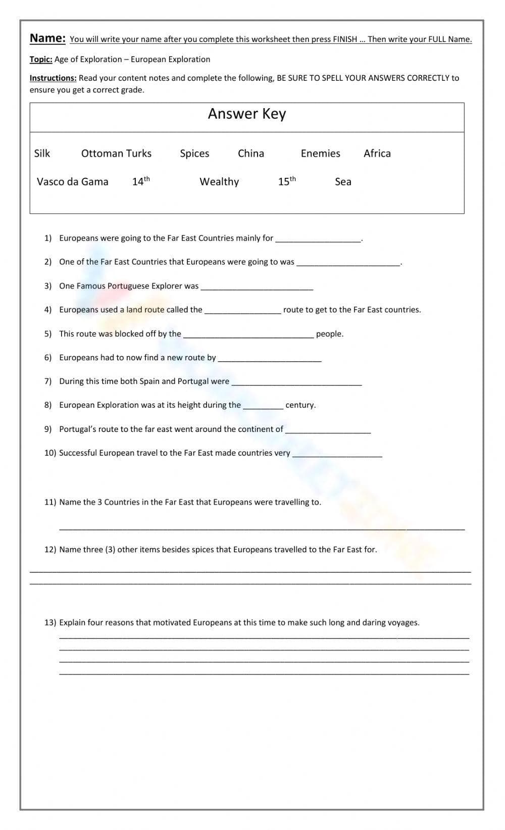 Age of Exploration: Exploring European Exploration - Page 1