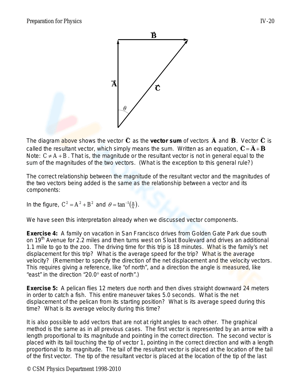 Updated Vector Addition Practice Worksheet - Page 3