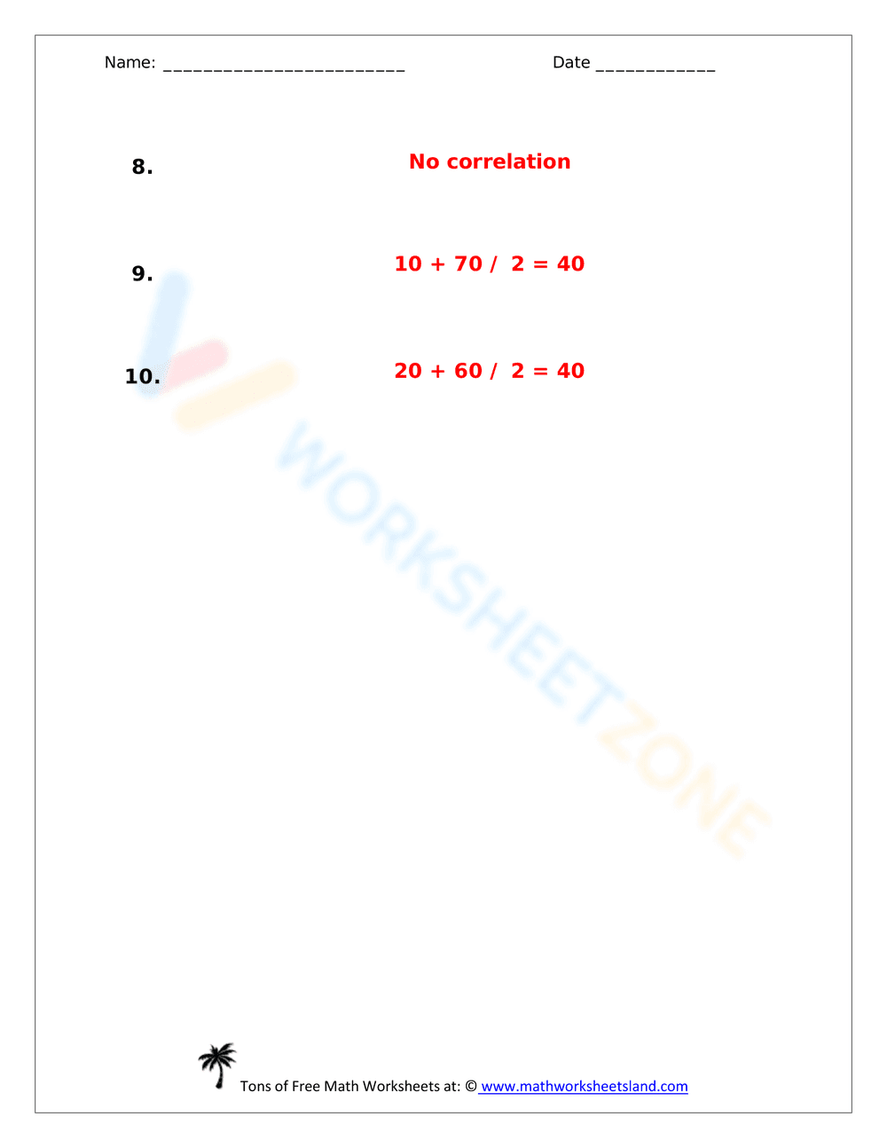 Scatter Plots and Line of Best Fit - Worksheet 1 - Page 12