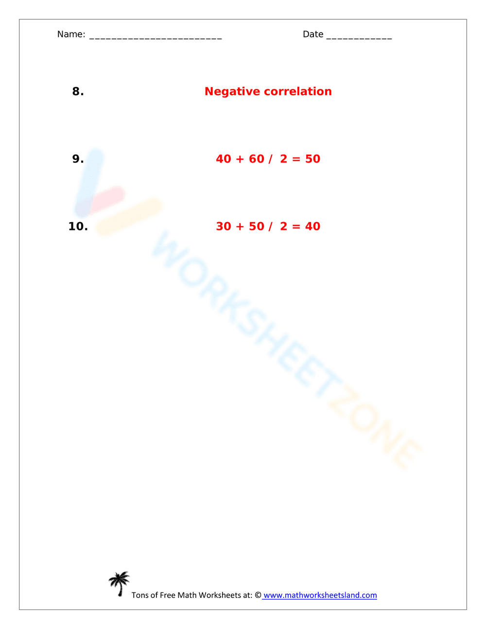 Scatter Plots and Line of Best Fit - Worksheet 1 - Page 8