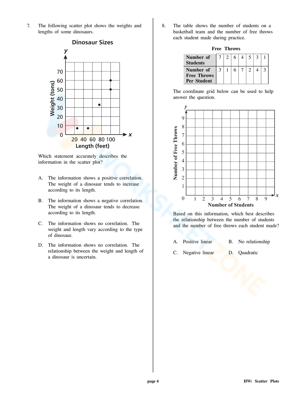 Scatter Plots - Page 4