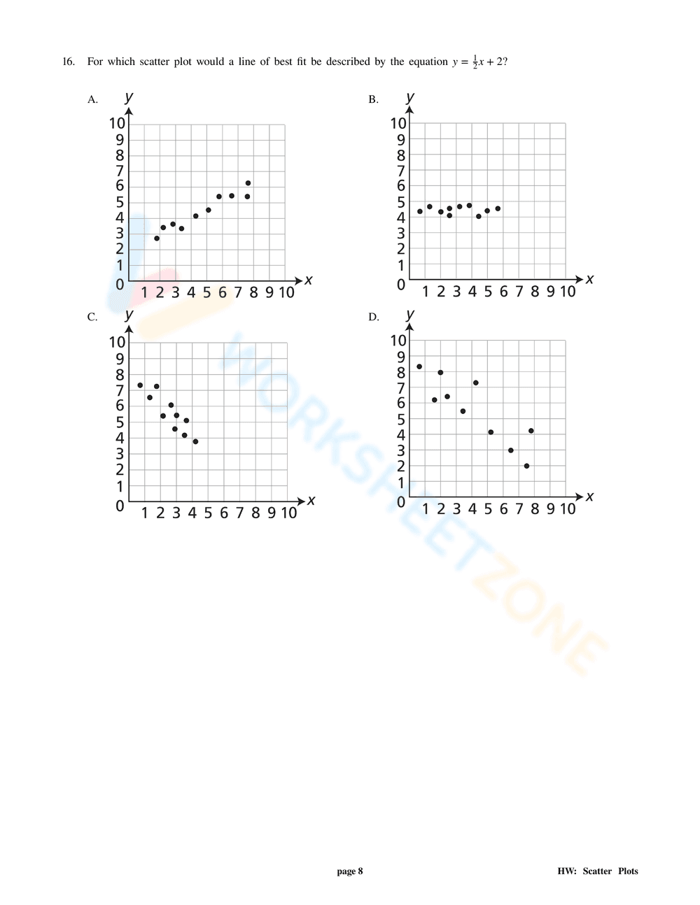Scatter Plots - Page 8