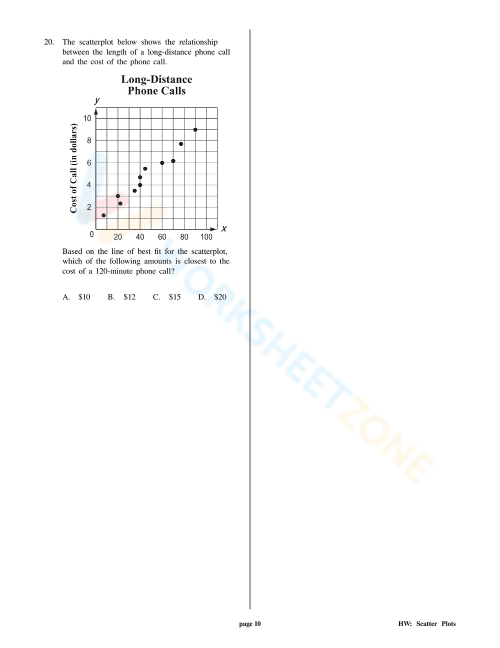 Scatter Plots - Page 10