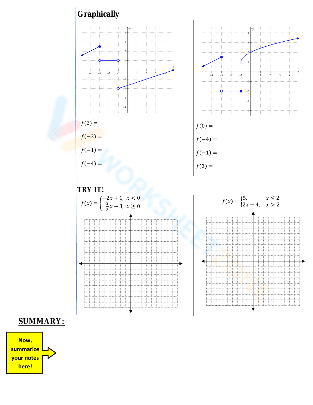 Piecewise Functions - Page 2