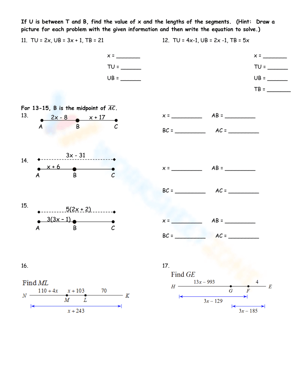 Explore Segments, Bisectors, and Midpoints - Page 2