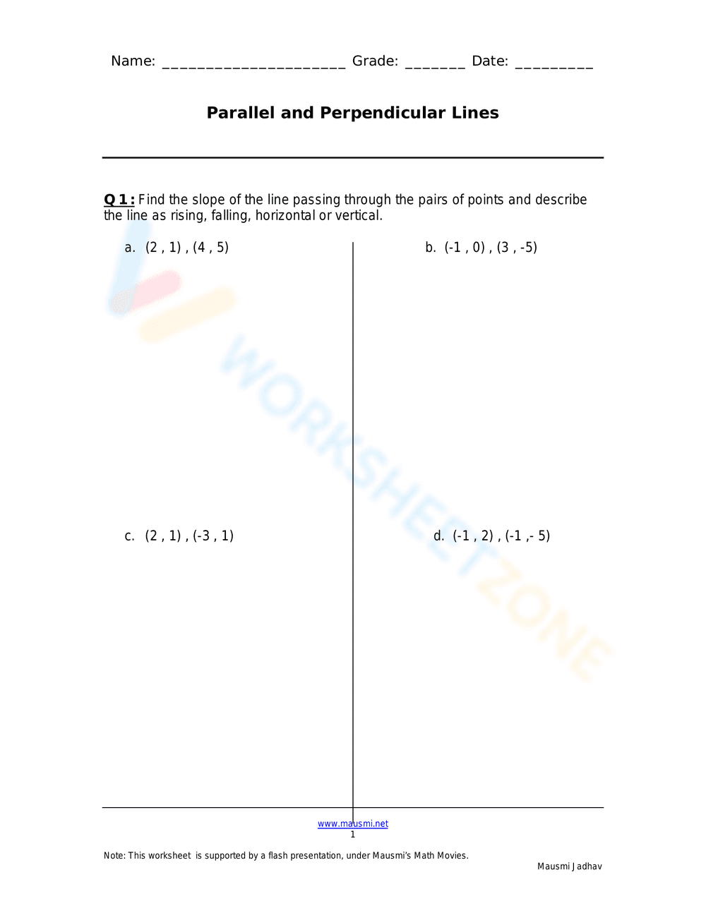 Updated Practice: Parallel & Perpendicular Lines - Page 1