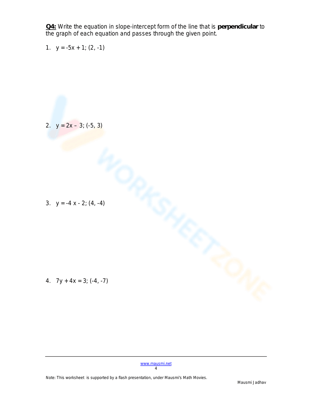 Updated Practice: Parallel & Perpendicular Lines - Page 4