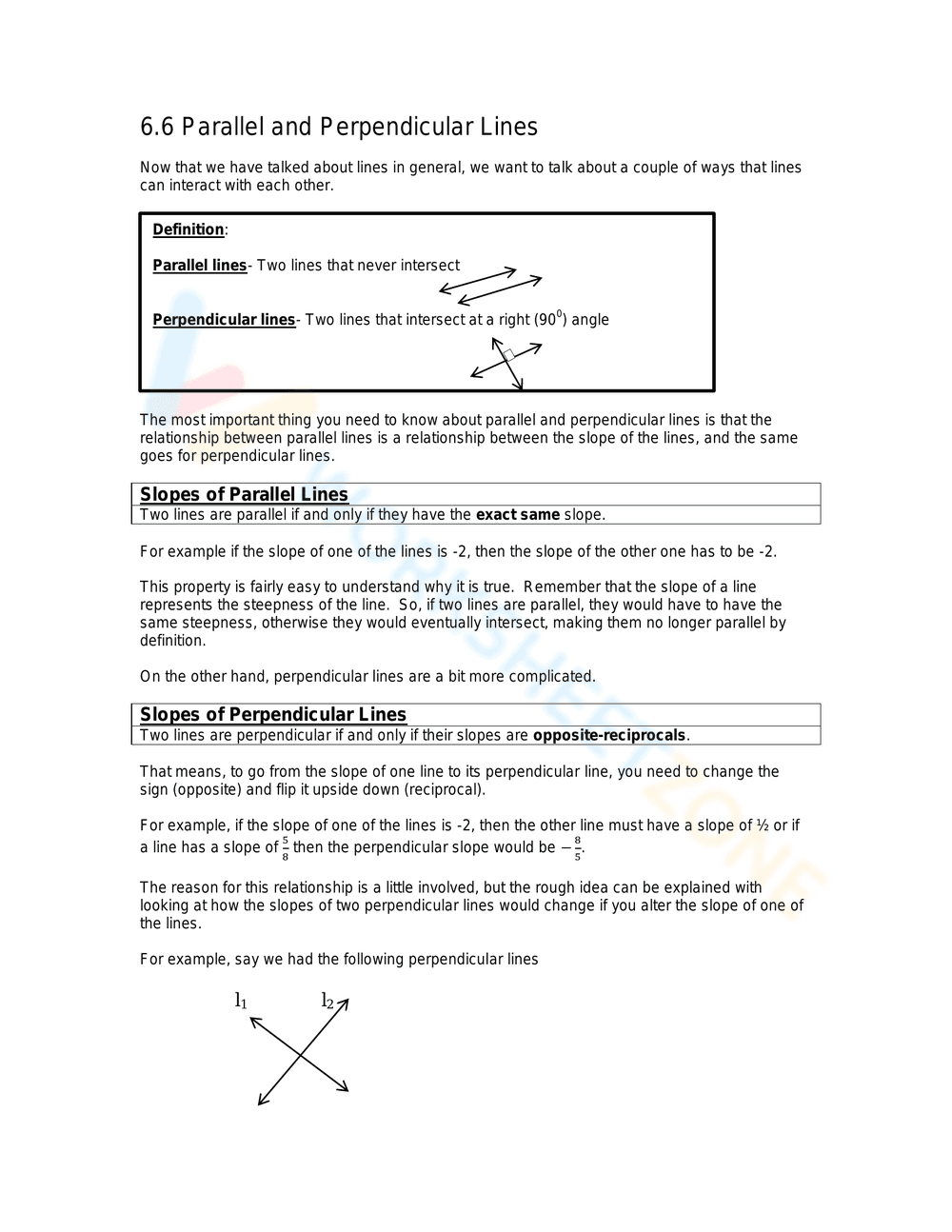 Parallel and Perpendicular Lines - Page 1