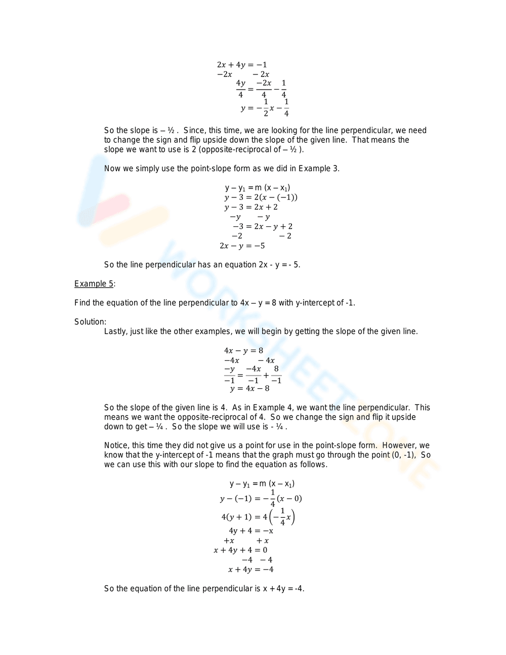 Parallel and Perpendicular Lines - Page 4