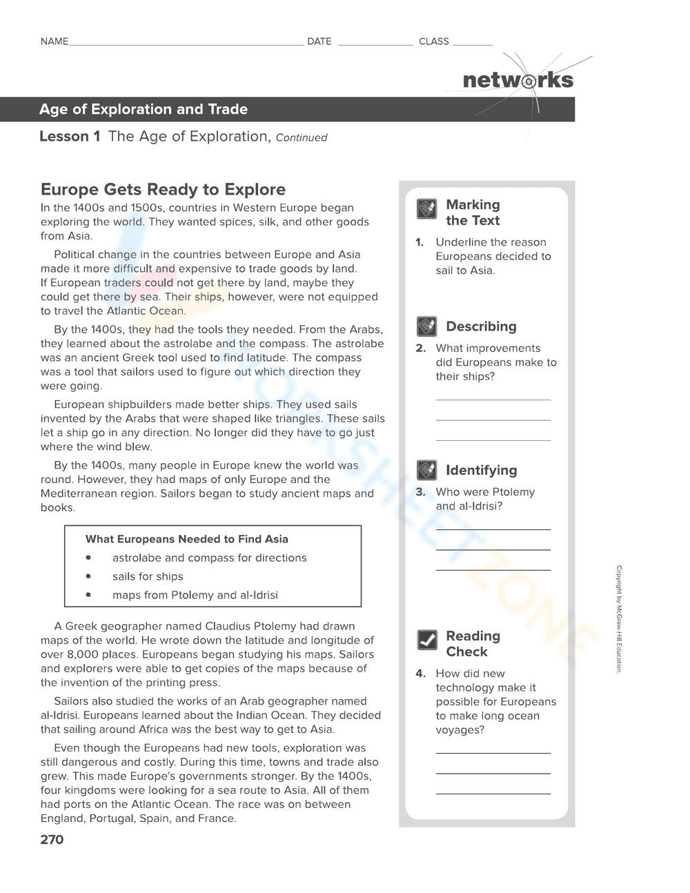 Delve into the Age of Exploration Worksheet - Page 2