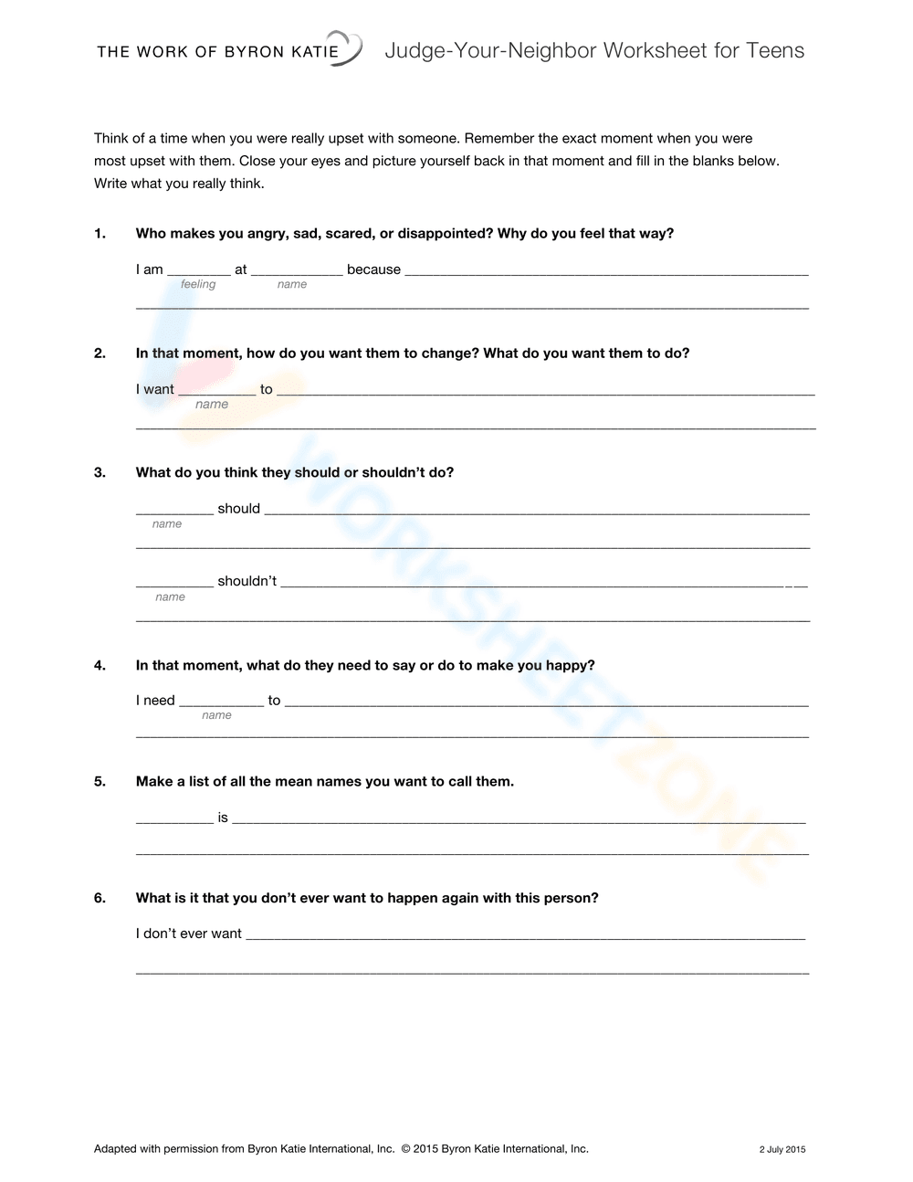 Judging Your Neighbor - A Teen Perspective - Page 1