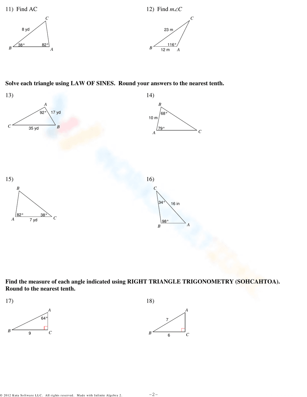 Applying the Law of Sines - Page 1