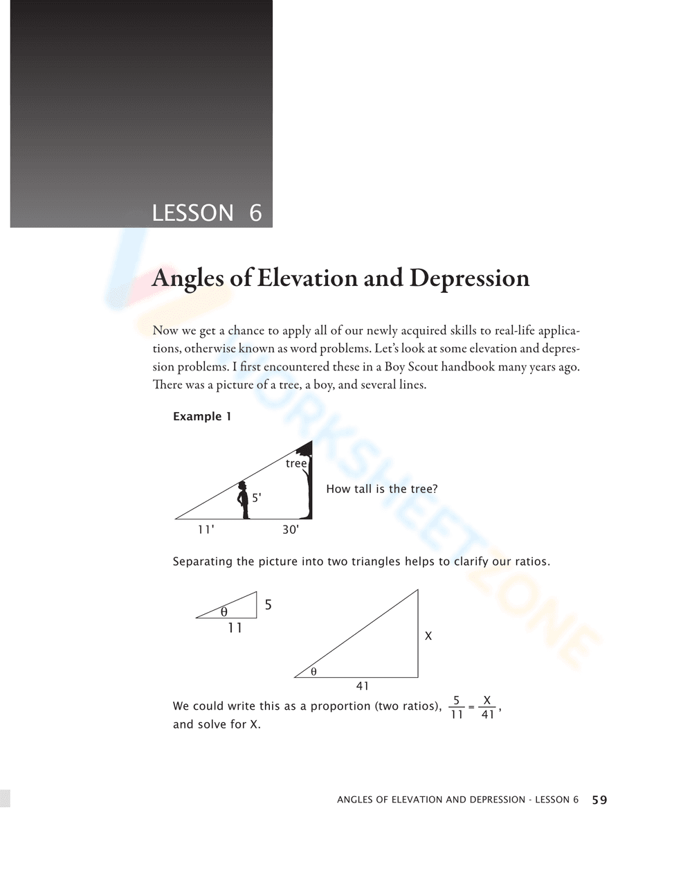 Trigonometry Word Problems: Elevation & Depression - Page 1